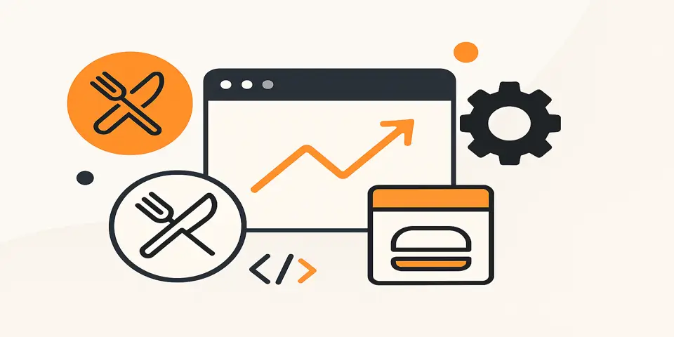 Abstract digital concept representing web innovation in hospitality.