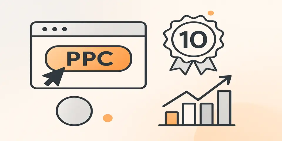 Abstract gradient background symbolizing digital marketing innovation.