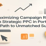 Strategic PPC campaign banner showcasing ROI growth in Portugal