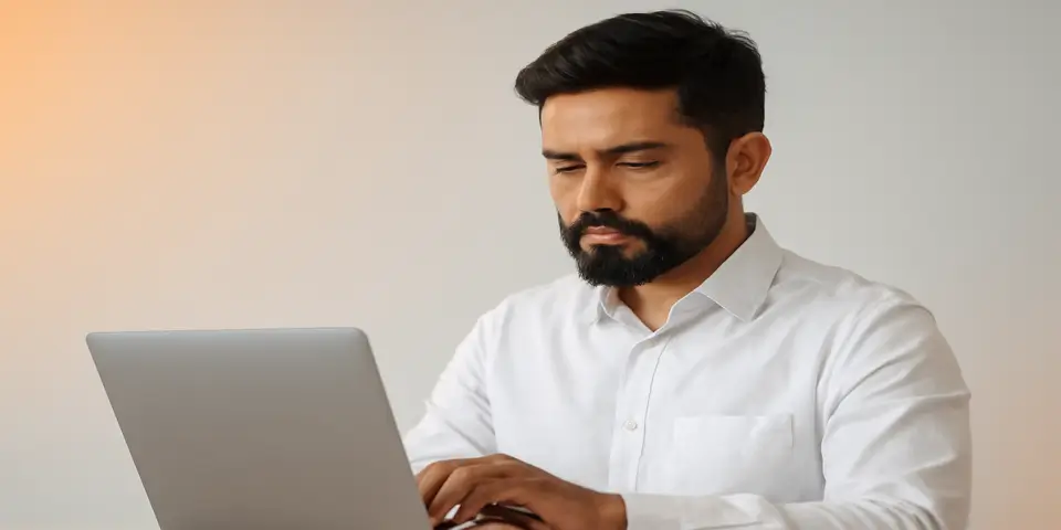 Business leader analyzing IT solutions for growth in Nepal.