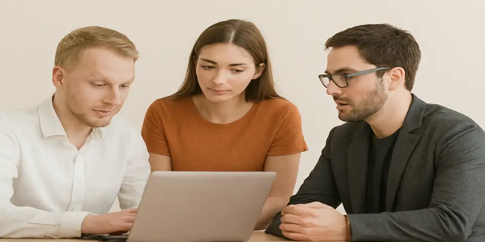 Professionals collaborating on outsourcing strategies for Poland-based businesses.