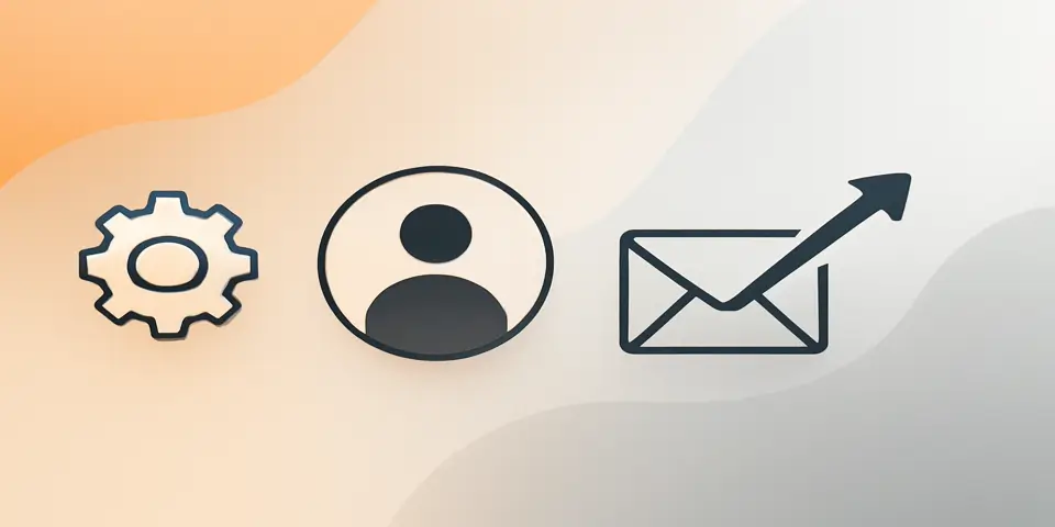 Conceptual shapes representing streamlined outsourcing and efficiency strategies.