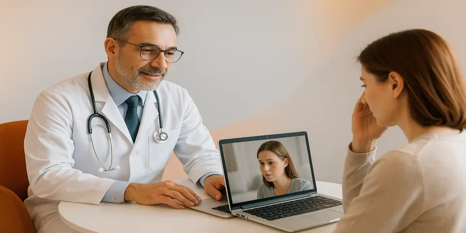 Team collaborating on digital tools to improve psychiatric care and efficiency.