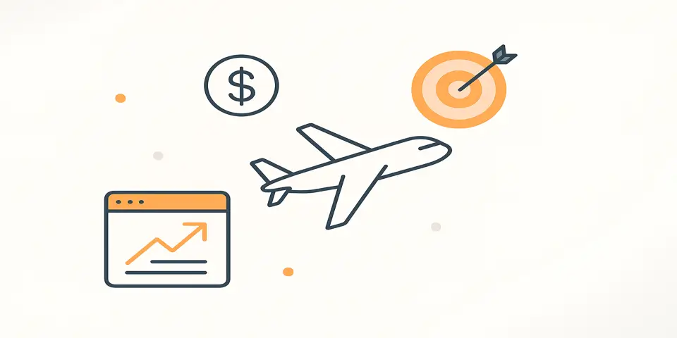 Abstract aerospace shapes representing modern digital growth concepts