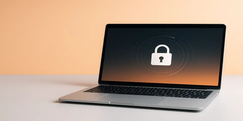 Smart security device displaying analytics and monitoring visuals.
