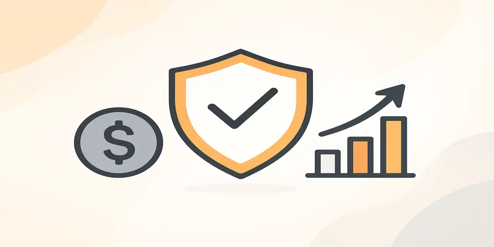 Abstract icons representing finance, technology, and digital strategy.