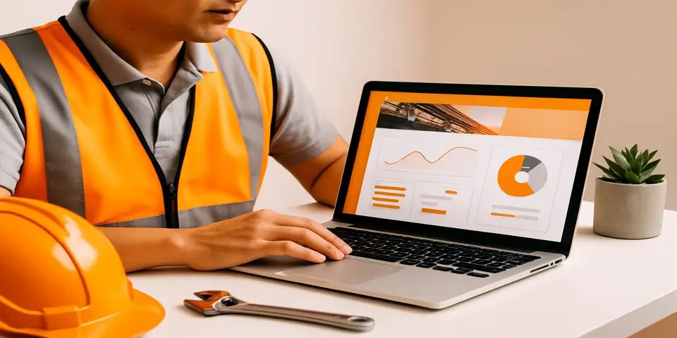 Laptop displaying analytics illustrating growth through smart web design strategies.