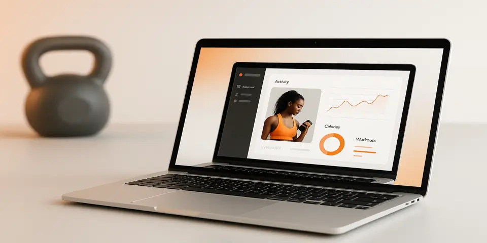 Laptop displaying analytics dashboard for content engagement.