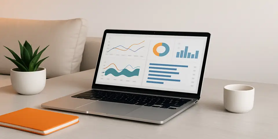 Digital dashboard displaying marketing performance metrics and conversion insights for retail success.