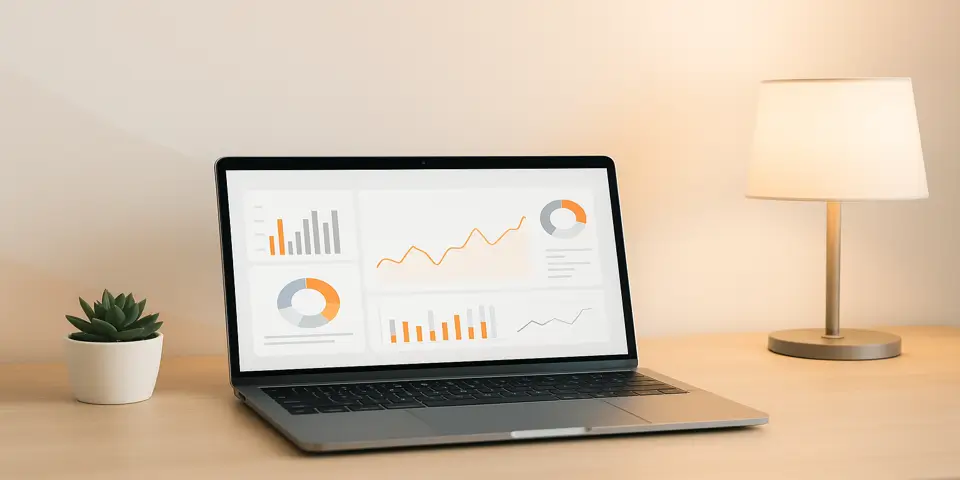 Booking interface elements and five-star review icons representing hotel reputation improvement