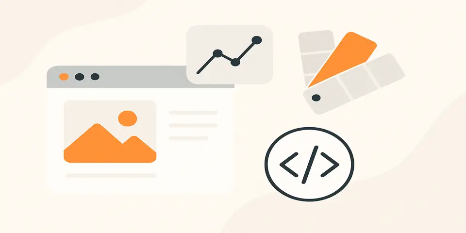 Abstract gradient background with clean visual elements representing digital creativity and interface structure**