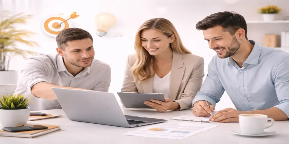 The image highlights an individual working on digital strategy and performance optimization. It represents expertise, focus, and strategic thinking behind successful startup growth.