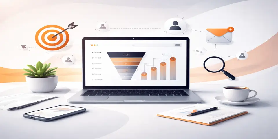 Laptop displaying analytics charts for monitoring lead performance