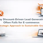 Ecommerce discount elements arranged around a central title layout