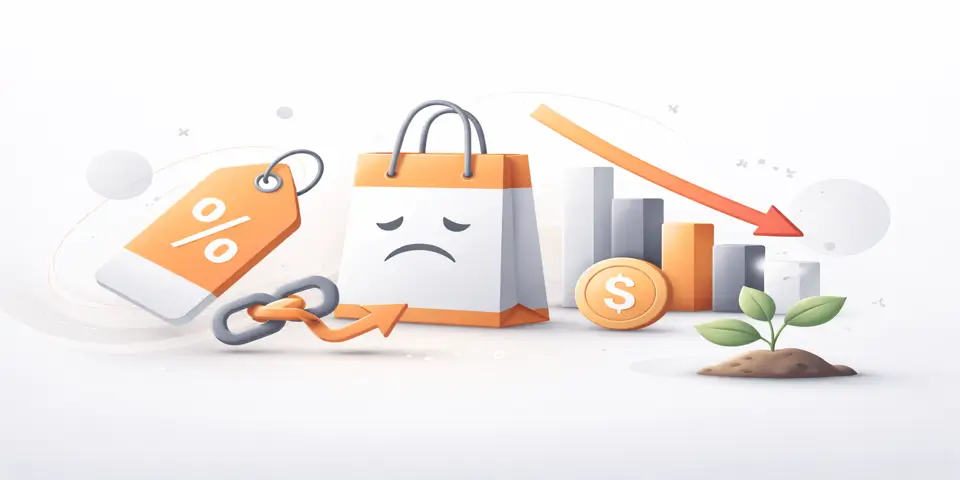 Gradient-based abstract shapes illustrating digital ecommerce themes