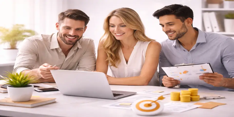 Team collaborating on digital strategy to scale lead generation and business growth