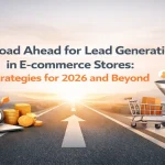 Future focused e commerce lead generation strategy with growth elements and digital sales visuals