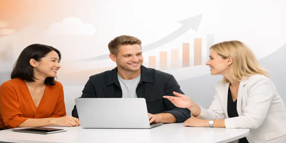 Team collaborating on strategies to accelerate SaaS customer acquisition and product adoption