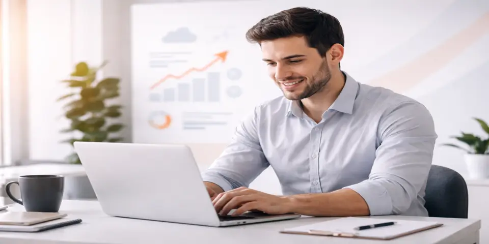 Professional analyzing performance metrics to optimize rapid SaaS customer growth