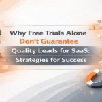 Title graphic showing concepts related to improving SaaS lead quality beyond free trials