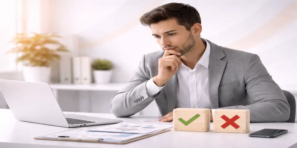 Consultant analyzing project stress caused by accepting low-quality clients