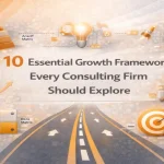 Title image showing key growth models for consulting firm expansion