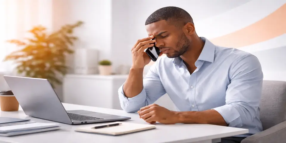 Professional analyzing outreach data to improve client engagement.