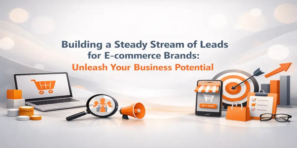 E-commerce lead generation strategy visual with growth focused digital elements