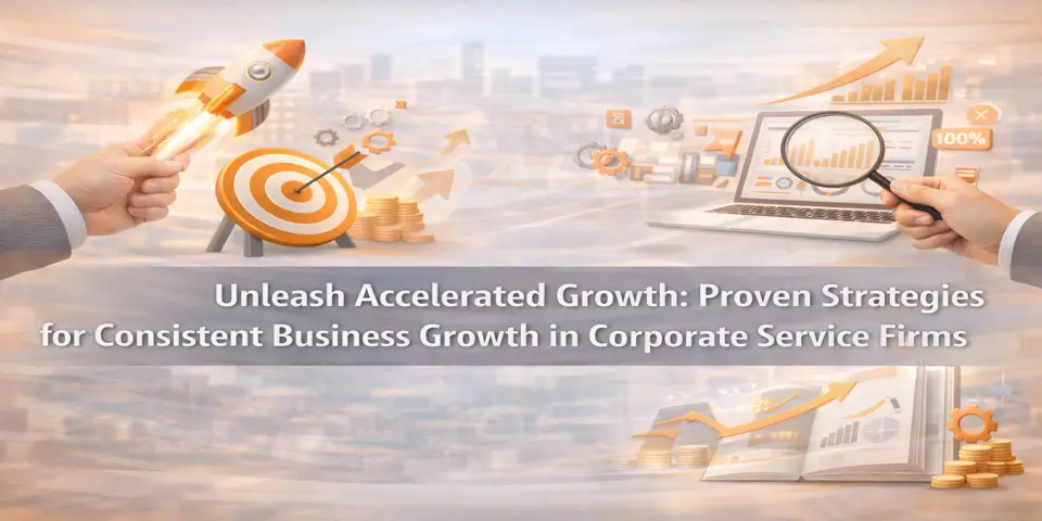 Rocket launch, target, and analytics visuals representing business growth strategies.