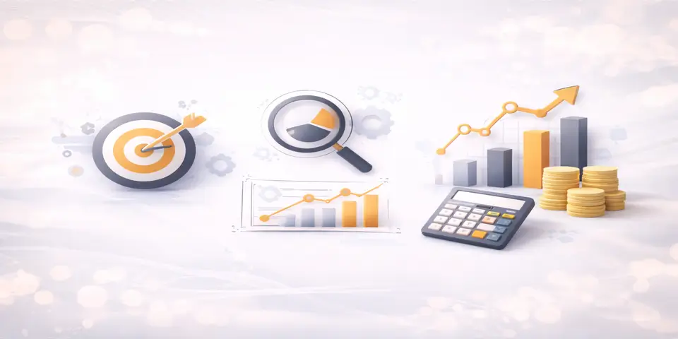 Abstract representation of SaaS growth metrics and performance indicators