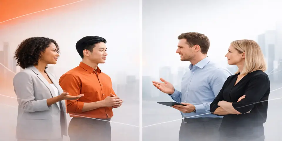 Small team evaluating outsourcing benefits and internal operation strengths.