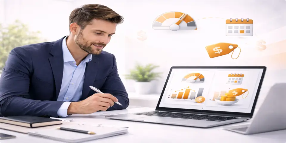 Professional analyzing training performance data and emerging growth trends.