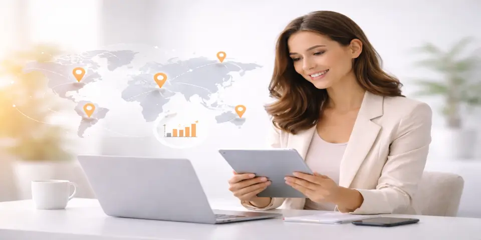 Professional analyzing regional performance data for training expansion.