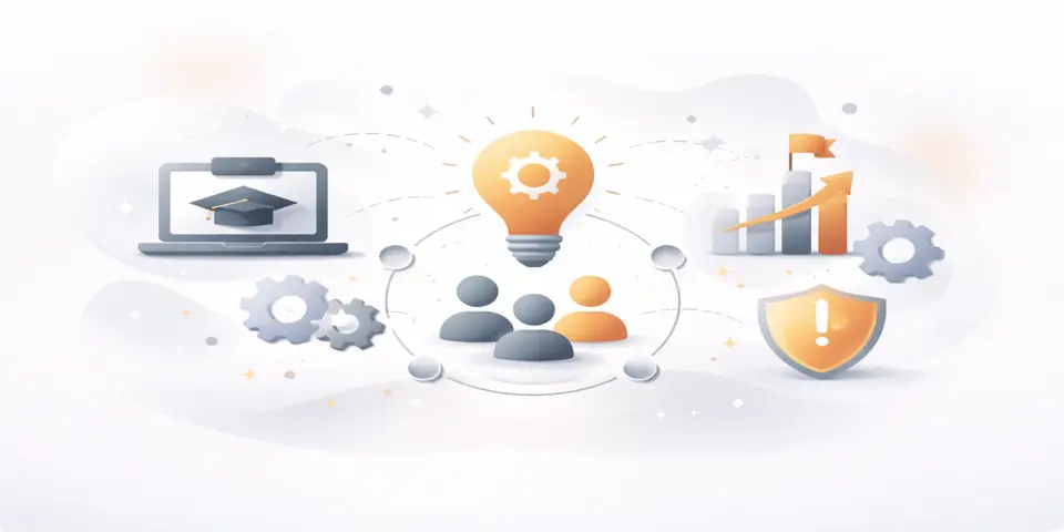 Abstract gradient design representing innovative corporate training growth.