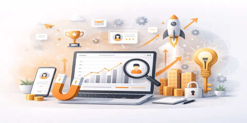 Laptop displaying analytics dashboard highlighting corporate training trends.