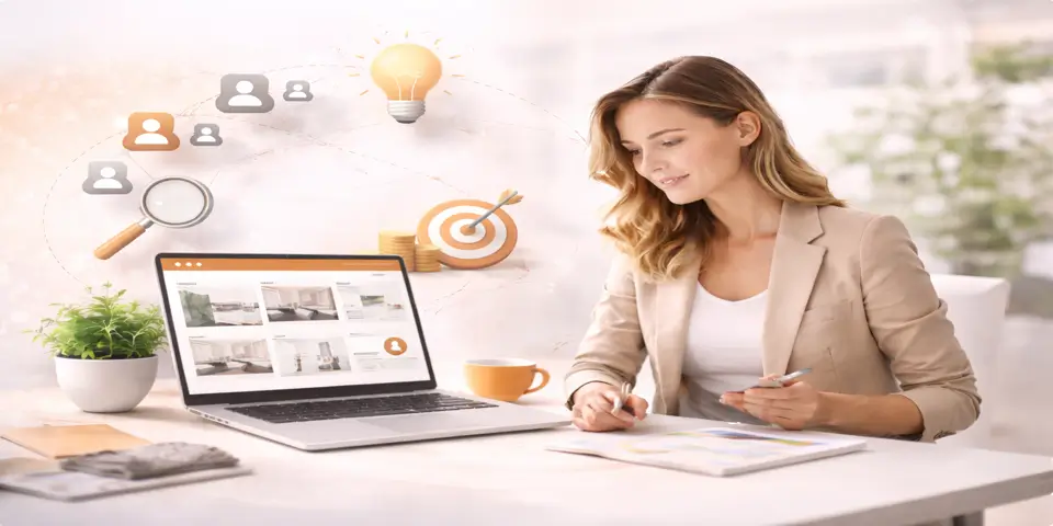 Interior designer planning creative lead generation tactics for business growth