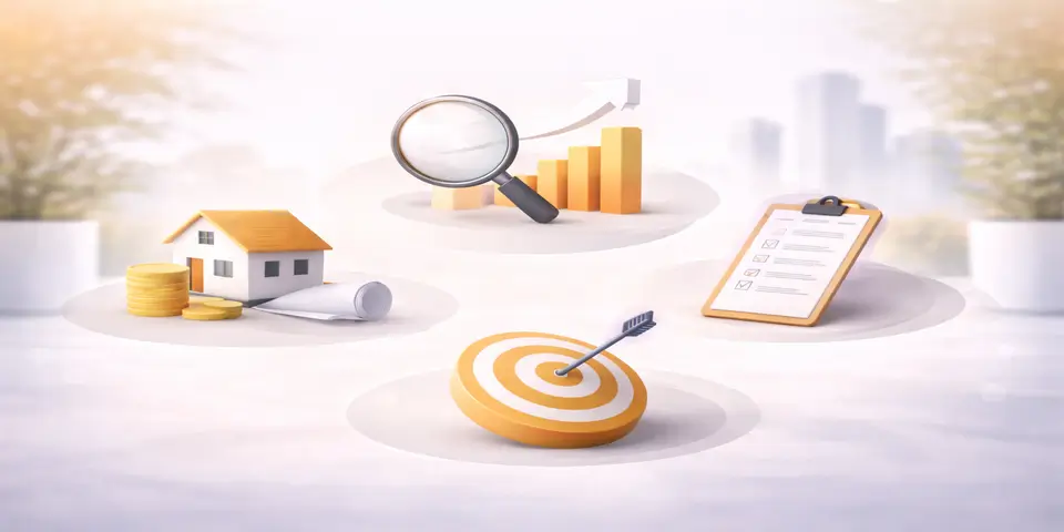 Abstract representation of renovation service industry growth opportunities