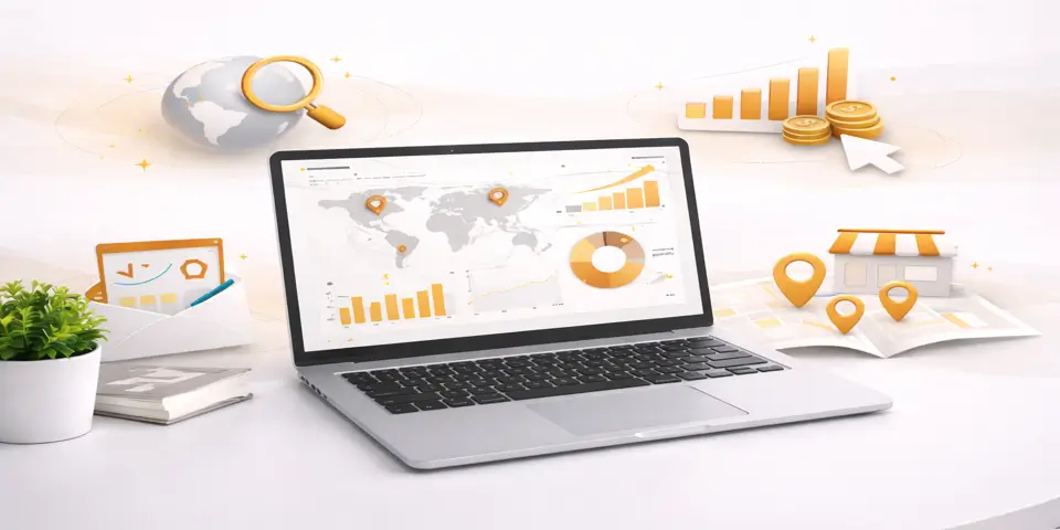 Laptop displaying future tourism lead generation analytics