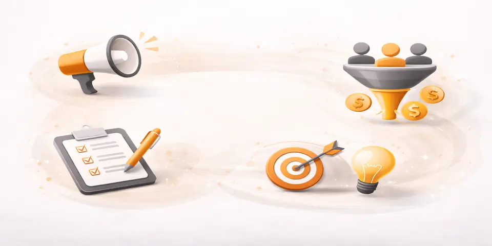 Abstract visual representing hospitality lead generation channels and marketing strategy