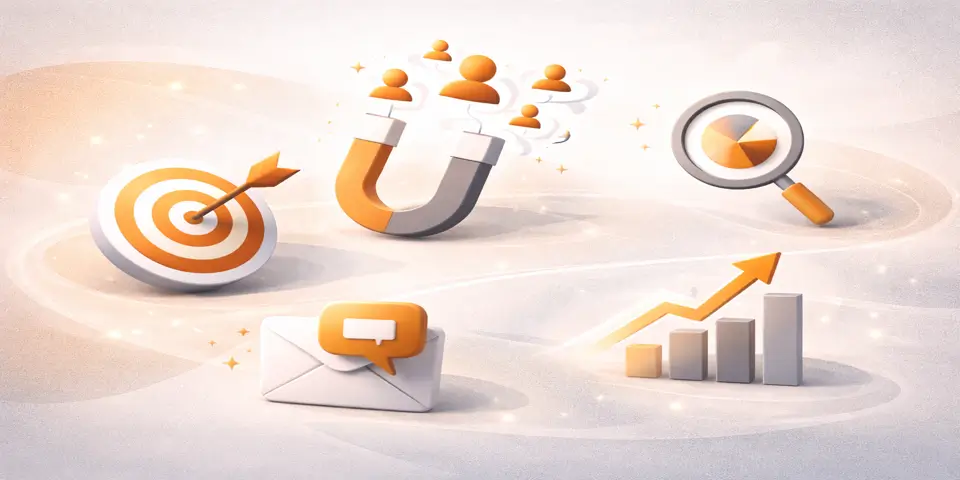 Abstract visual representing innovative lead generation concepts for food and beverage brands