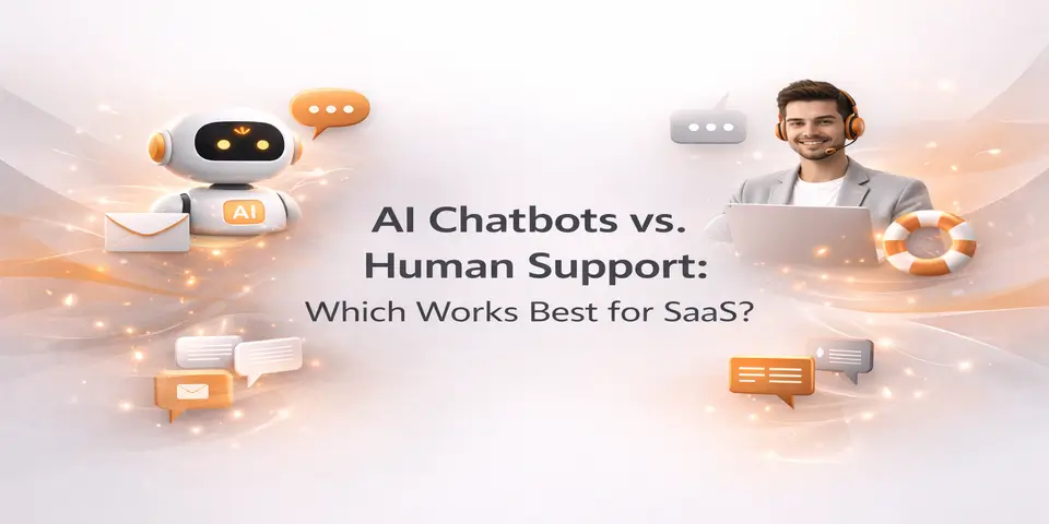 AI chatbots vs human support comparison for SaaS customer service