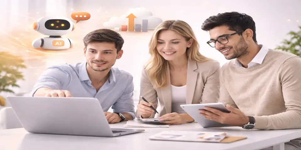 SaaS team analyzing AI growth and innovation strategies