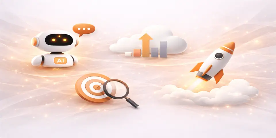 Artificial intelligence innovation and SaaS growth concept