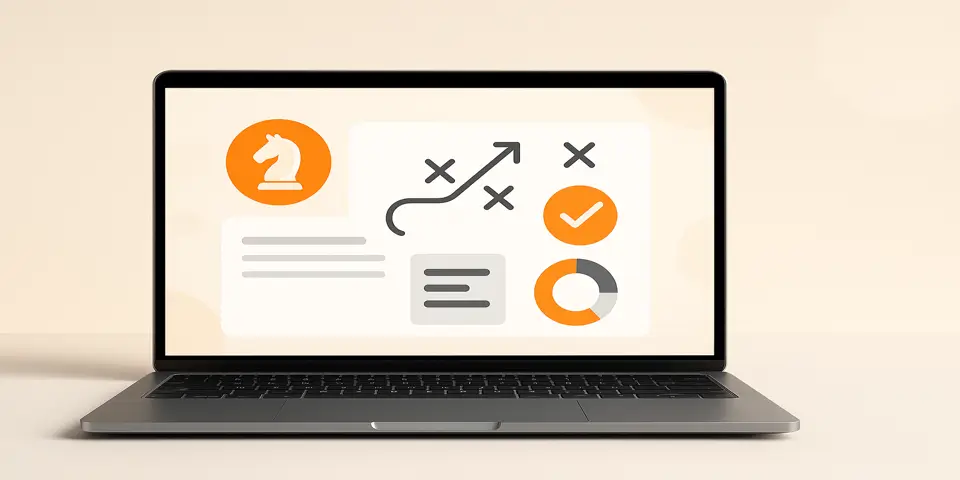 Laptop screen showing outsourcing strategies for 2025 roadmap