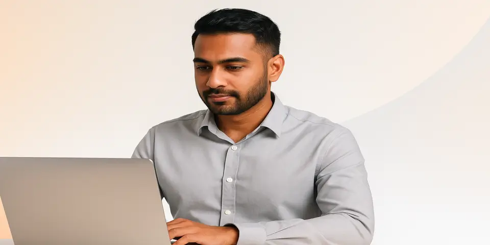 Professional analyzing outsourcing strategies for 2025 data