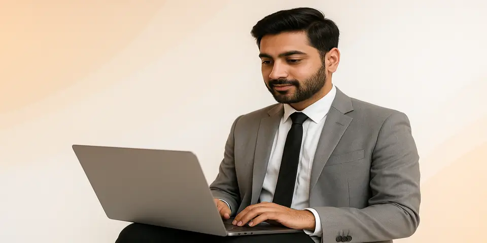 Individual professional reviewing outsourcing trends in Delhi NCR 2025.