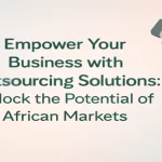 Blog title image with African market outsourcing theme