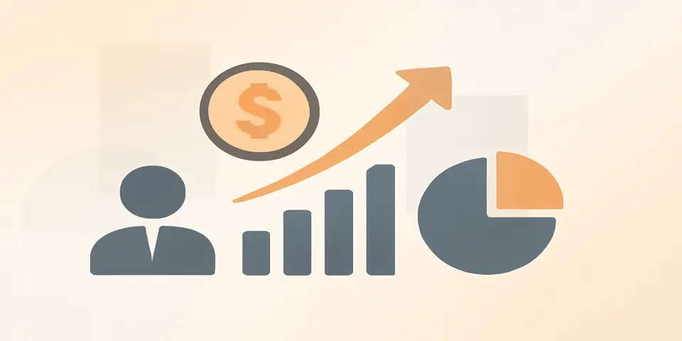 Abstract visuals showing efficiency and outsourcing growth