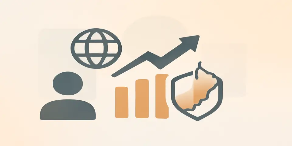 Abstract visuals symbolizing outsourcing efficiency and business growth