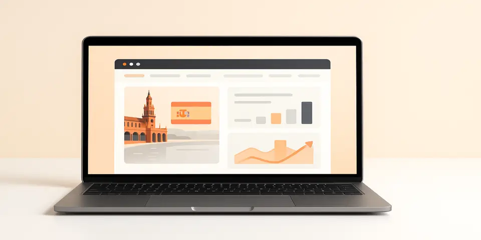 Laptop displaying analytics dashboard for white label growth metrics